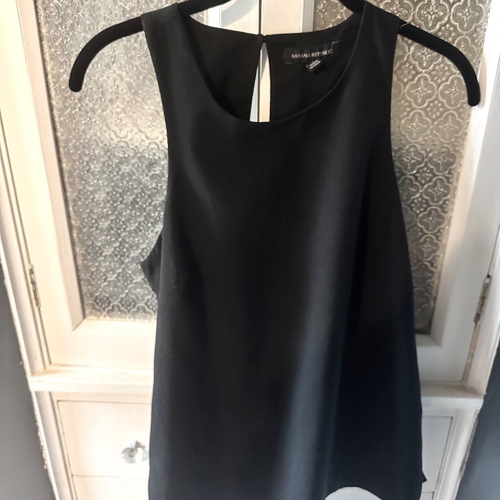 Banana Republic Black Racerback Blouse Tank